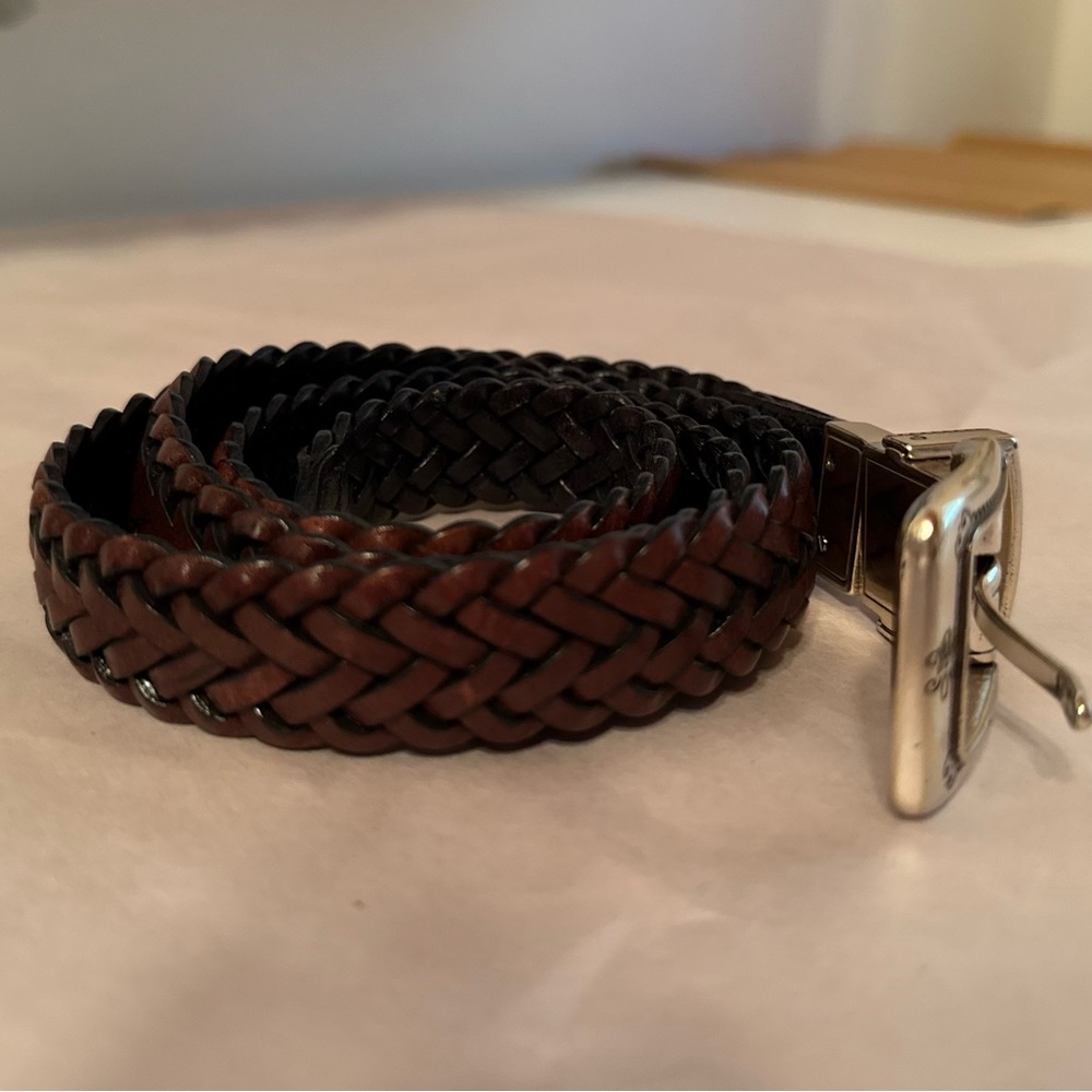 2 tone leather belt